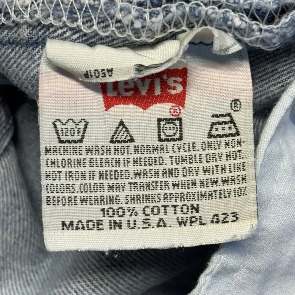 Vintage Levis Shrink To Fit 501 XX Jeans 36x33 (Fits 34x30) Made in USA 90s